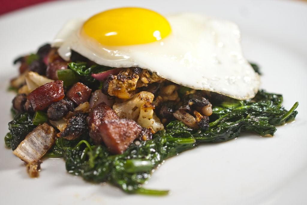 Chorizo and Roasted Cauliflower Hash