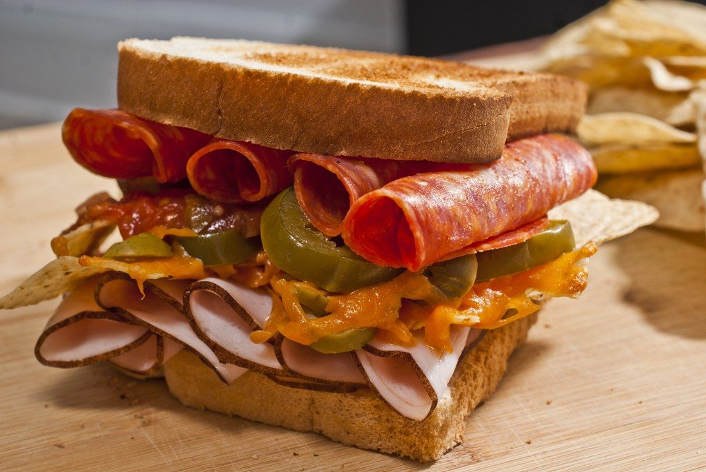 Cold Cut and Nacho Sandwich