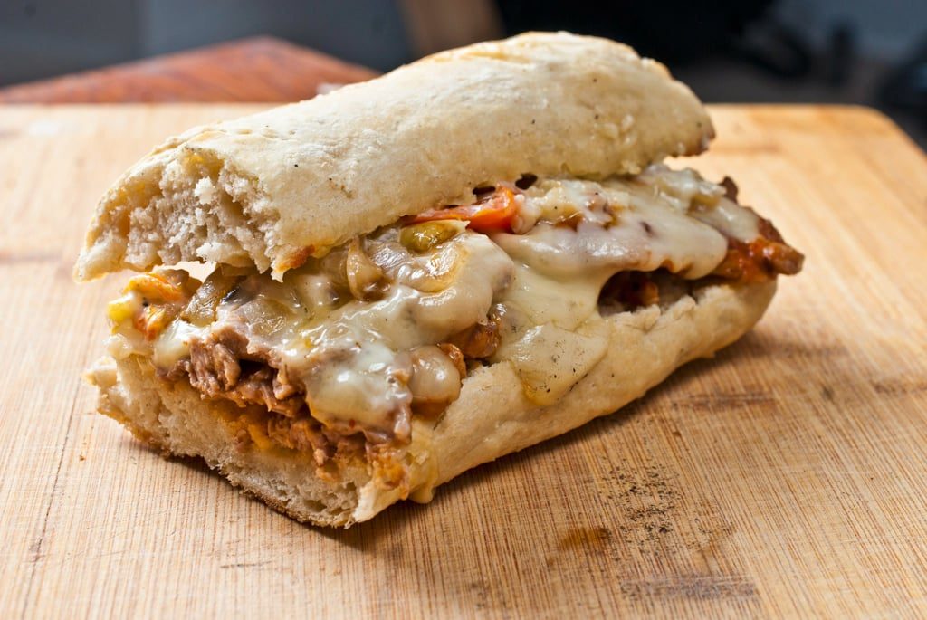 Mouth Watering Shaved BBQ Pork Sandwich with Smoked Gouda