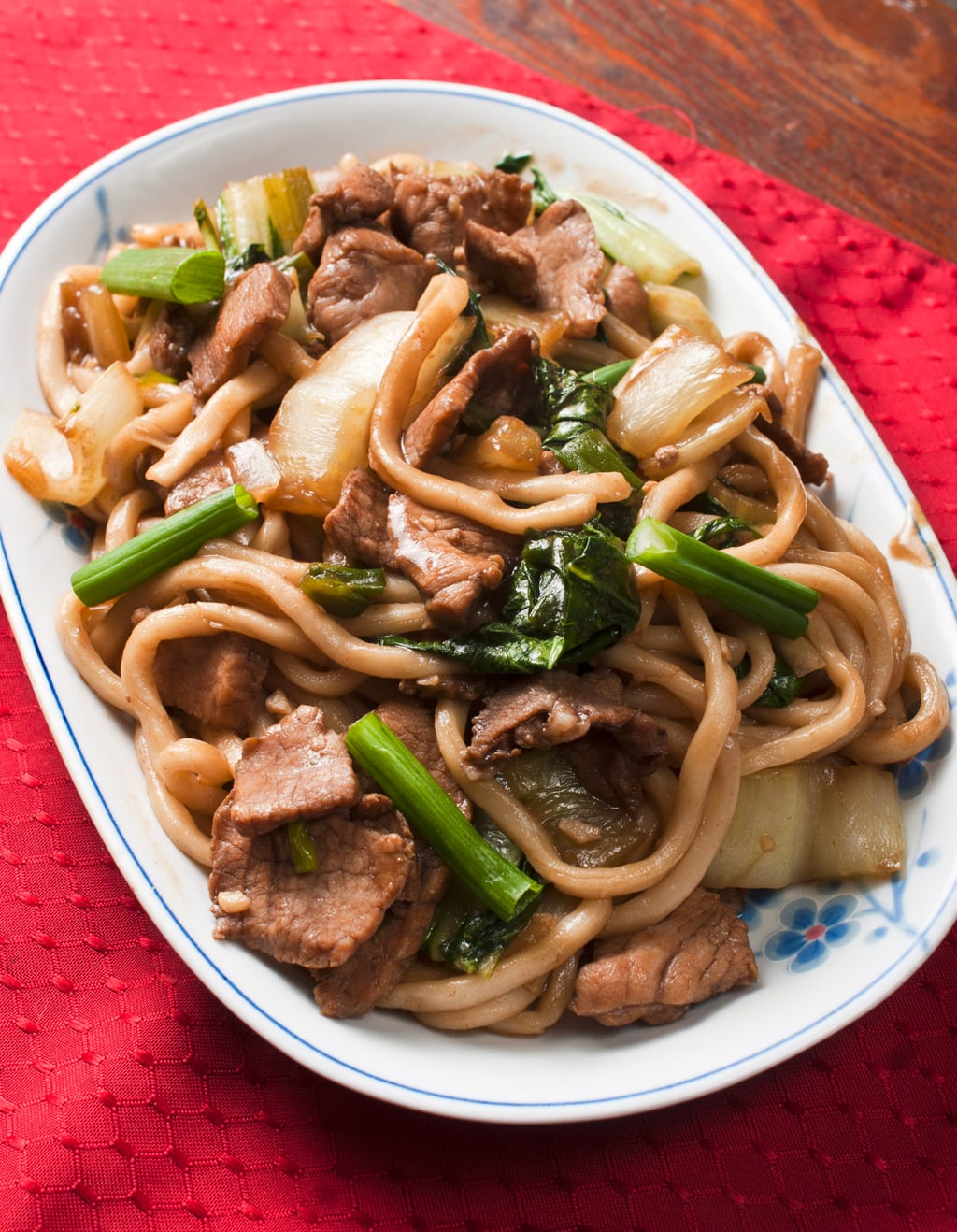 Raymond's Food Udon Noodles with pork, bok choy and green onion