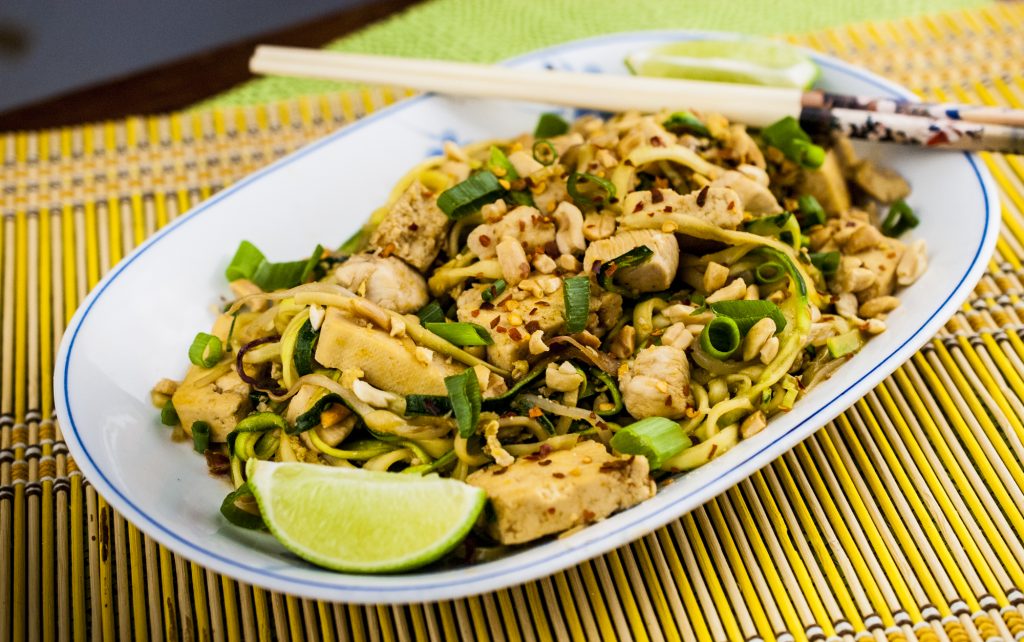 Pad Thai on Zucchini Noodles