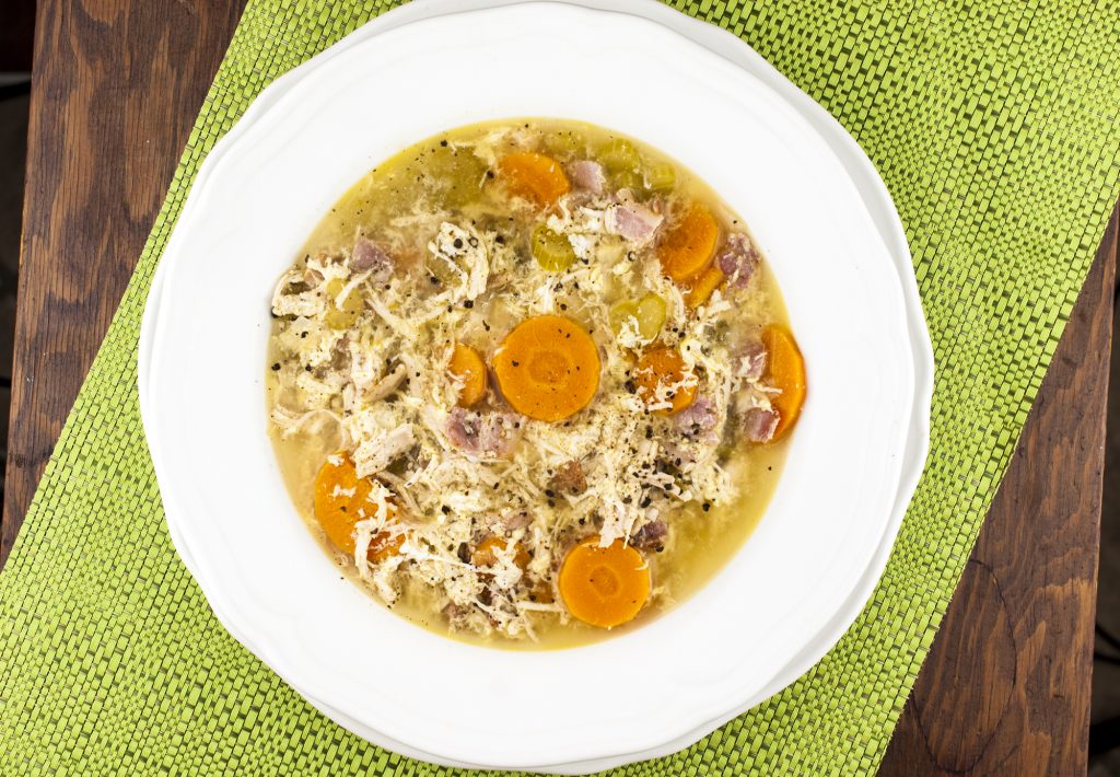 Chicken Bacon Egg Drop Soup