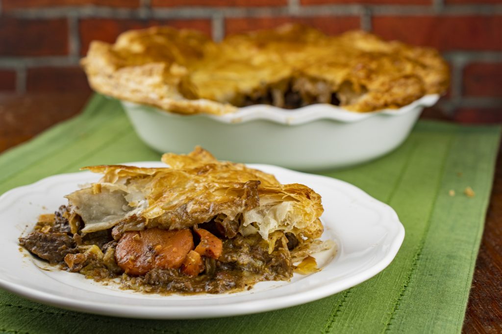 Beef, Bacon and Guinness Pie