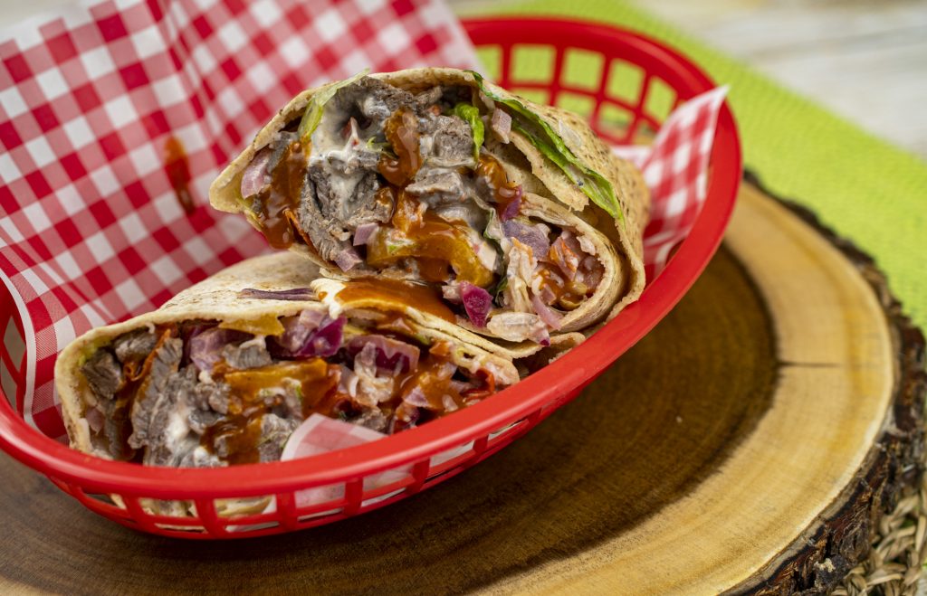 Steak and Pepper Pitas