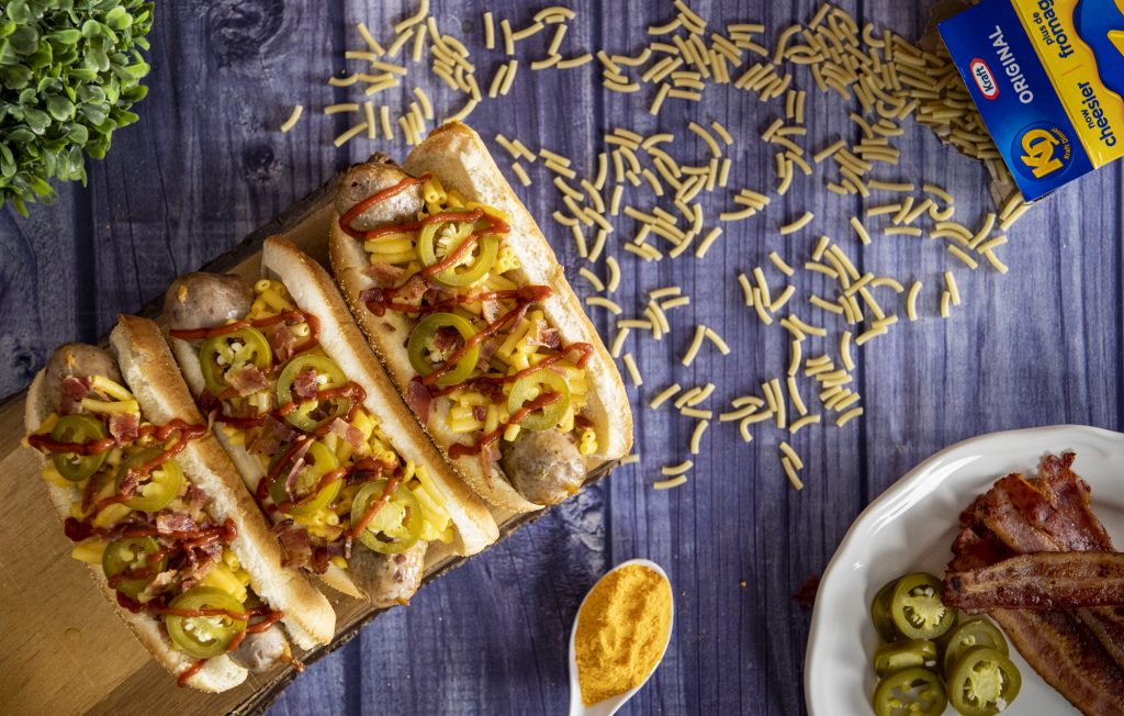 Spicy Kraft Dinner Sausages