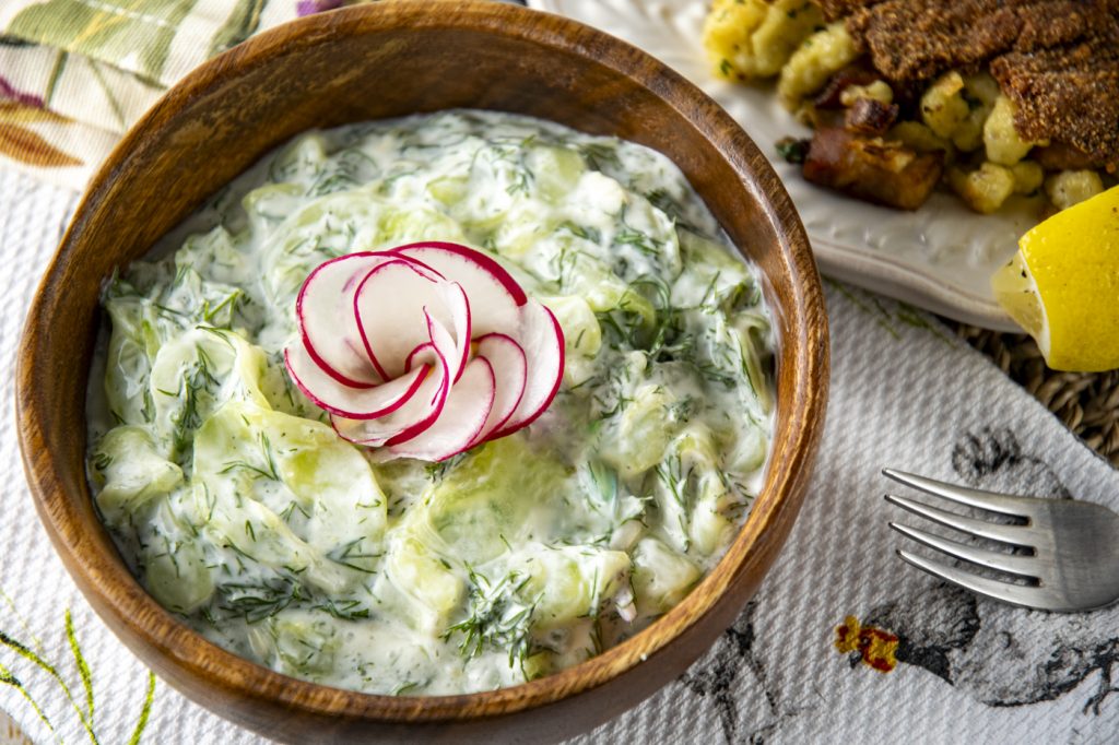 Gurkensalat Authentic German Creamy Cucumber Salad